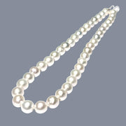 Oval Round 41 pcs 10.2-11mm Edison White Pink Cultured Pearl 16" Strand