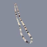 Gorgeous 5- 5.5mm Beautiful Multicolor Cultured Oval Round Pearl 16" Strand