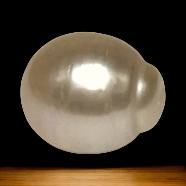 Giant Oval 13.7 x 16.3mm 22 Carats Gold South Sea Pearl Loose Un-Drilled