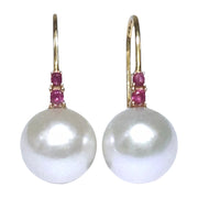 Best Gift Round 10.0mm White Edison Cultured Pearl Dangle Hook Earrings