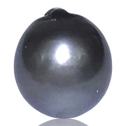 Unique 16.6 Carat 12.6 x14.4mm Tahitian Peacock Black Gray Loose Pearl