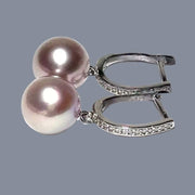 10 - 10.5mm Natural Purple Lavender Pink Edison Pearl Clip-On Earrings