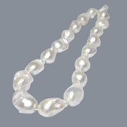 Baroque 16 - 26mm 18 pcs White Pink Cultured Keshi Pearl 16" Strand