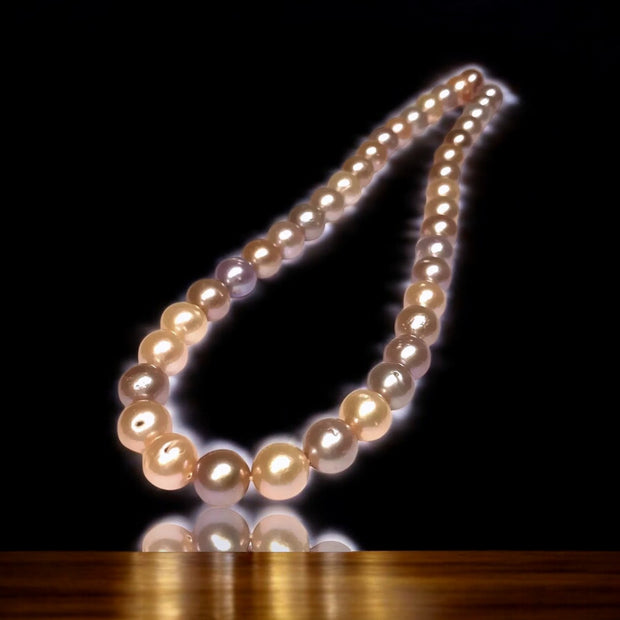 Fascinating Round 10- 11mm Edison Natural Multi Color Pearl 16" Strand