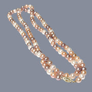 Round 6.5 - 7mm Freshwater Natural Multi-Color Pearl 33" Necklace