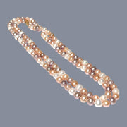 Round 6.5 - 7mm Freshwater Natural Multi-Color Pearl 33" Necklace