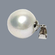 Stunning Round 10.5-11mm Edison White Hint Pink Pearl Pendant