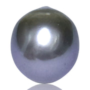 Oval 12.4 x 13.9mm Tahitian Natural Peacock Gray Green Loose Pearl