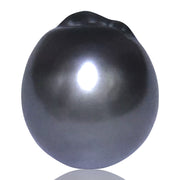 Unique 16.6 Carat 12.6 x14.4mm Tahitian Peacock Black Gray Loose Pearl