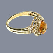 Natural 2.1 Carat 6.5 x 8.5mm Citrine Yellow Pear Shape Ring Size 7