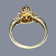 Natural 2.1 Carat 6.5 x 8.5mm Citrine Yellow Pear Shape Ring Size 7