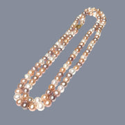 Round 6.5 - 7mm Freshwater Natural Multi-Color Pearl 33" Necklace