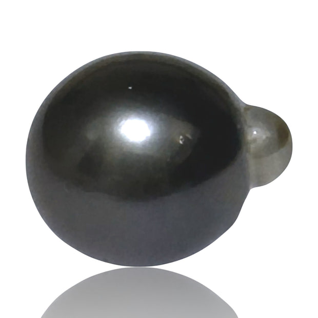 Huge 14.2 x 17.3mm Natural Peacock Black Green Tahitian Pearl Loose