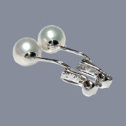 5A Luster 9.2mm Natural White Edison Round Pearl Clip-On Earrings