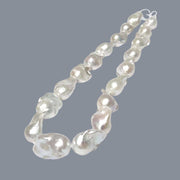 Stunning Strand: Giant Baroque White Keshi 15 - 23mm Pearl Necklace