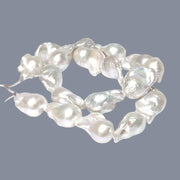 Stunning Strand: Giant Baroque White Keshi 15 - 23mm Pearl Necklace