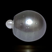 Oval 16.7 Carat 12.6 x 16mm Tahitian Sea Peacock Gray Loose Pearl