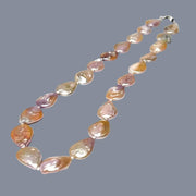 Stunning 13.5 x 18mm Jumbo Pear Peach Gold Cultured Pearl 18" Necklace