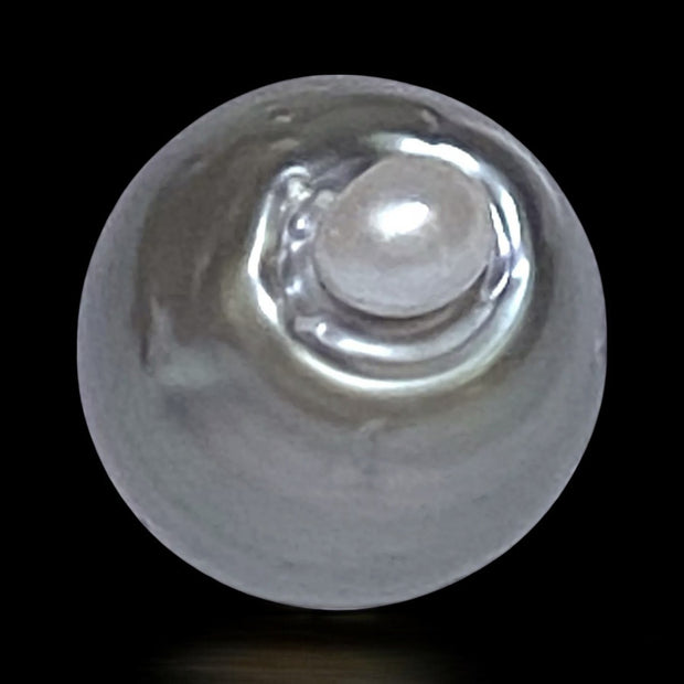 Oval 16.7 Carat 12.6 x 16mm Tahitian Sea Peacock Gray Loose Pearl