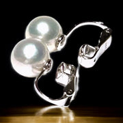 5A Luster 9.2mm Natural White Edison Round Pearl Clip-On Earrings