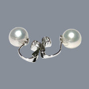 5A Luster 9.2mm Natural White Edison Round Pearl Clip-On Earrings