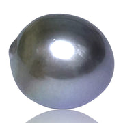 Oval 12.4 x 13.9mm Tahitian Natural Peacock Gray Green Loose Pearl