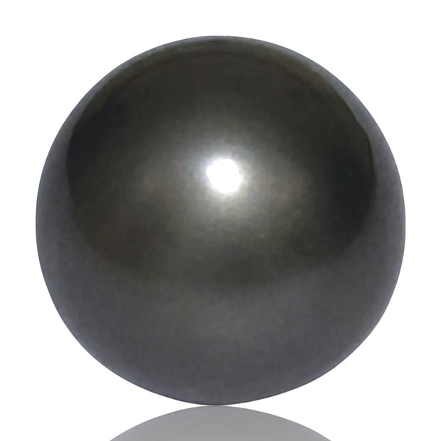 Huge 14.2 x 17.3mm Natural Peacock Black Green Tahitian Pearl Loose