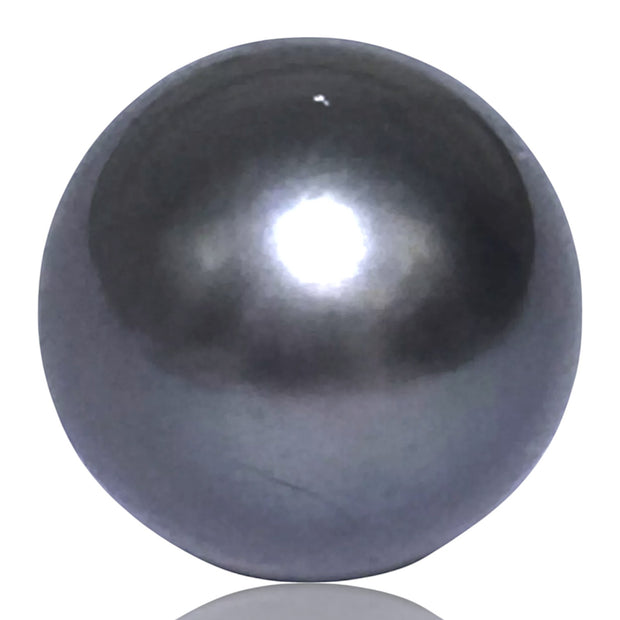 Unique 16.6 Carat 12.6 x14.4mm Tahitian Peacock Black Gray Loose Pearl