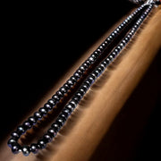 Shiny 6.2 - 6.6mm Multi Peacock Black Blue Oval Round Pearl 16" Strand