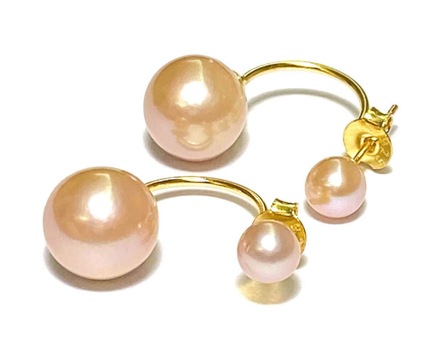 Superb Double 5mm & 9.5mm Peach Gold Pink Edison Pearl Stud Earrings –Discover the perfect blend of elegance and uniqueness with our Superb Double 5mm &amp; 9.5mm Peach Gold Pink Edison Pearl Stud Earrings. These stunning earrings featEarringsFine JewelryThe Fine Pearls Jewelry5mm Peach Gold Pink Edison Pearl Stud Earrings – Elegant