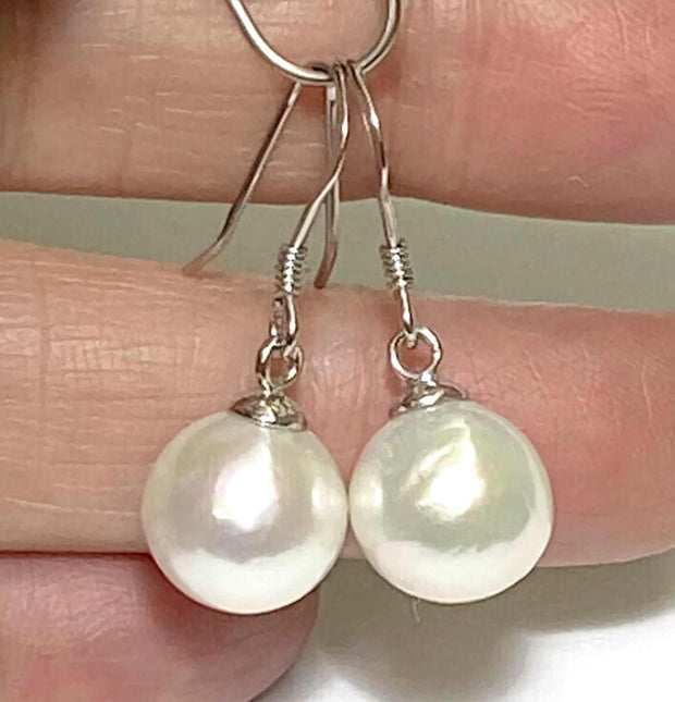 Classic Natural White 10mm Round Edison Cultured Pearl Dangle EarringsBirthday Great Gift For Her! Fabulous Classic Natural White Round 9.5 -10mm Edison Cultured Pearl Dangle Hook Earrings PEARL INFORMATIONPearl Type: Genuine Edison CuEarringsFine JewelryThe Fine Pearls JewelryClassic Natural White 10mm Round Edison Cultured Pearl Dangle Earrings – Timeless Elegance