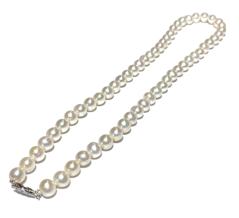 Gorgeous Edison White 7 - 8mm Cultured Round Pearl 18 - 36"  Necklace