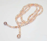 Fabulous Natural Multi Colors 7 - 11.5mm Cultured Pearl 42" NecklaceNatural Peach Purple Lavendar Pink Oval Round 6.5 - 7mm FW and 2 pcs. 11.5mm Lavender Round Edison Cultured Pearl 41 - 42" Long Hand-Knotted 3 Ways Wearing The NecklNecklacesFine JewelryThe Fine Pearls JewelryFabulous Natural Multi Colors 7 - 11